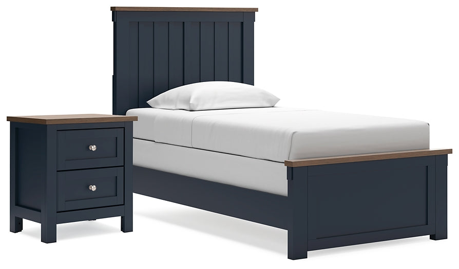 Landocken Twin Panel Bed with Nightstand