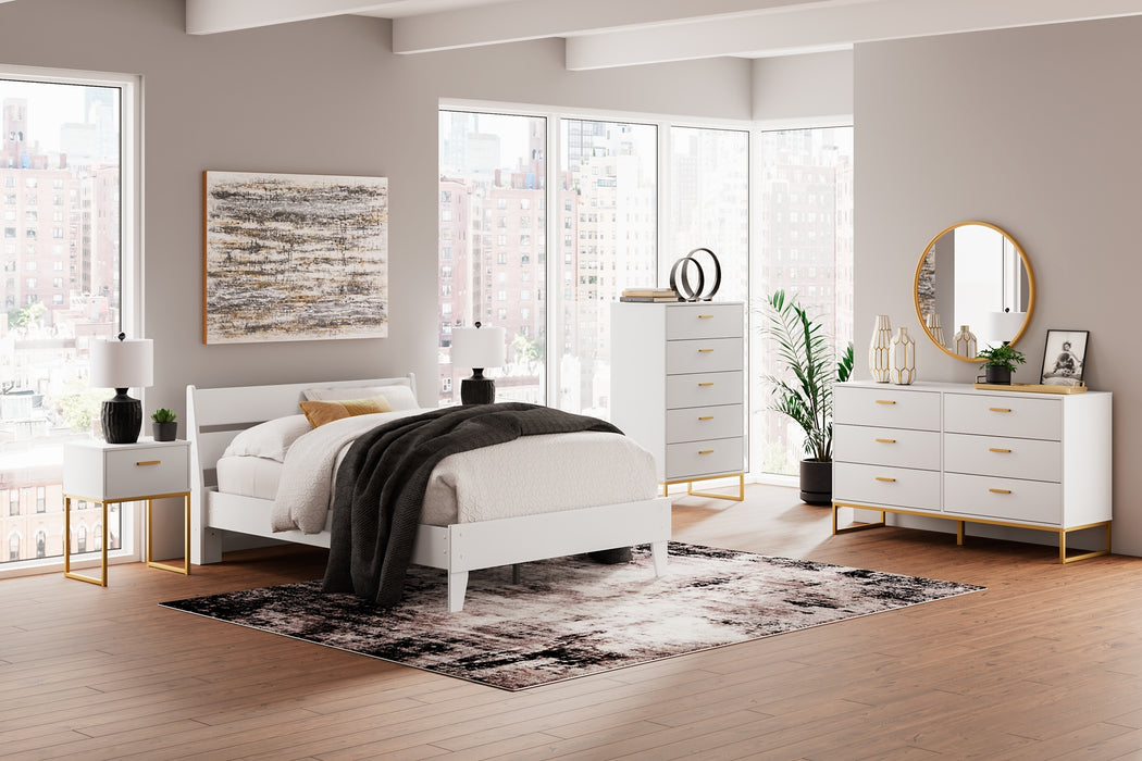 Socalle Twin Panel Headboard with Dresser, Chest and 2 Nightstands