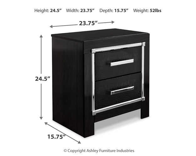 Kaydell Two Drawer Night Stand